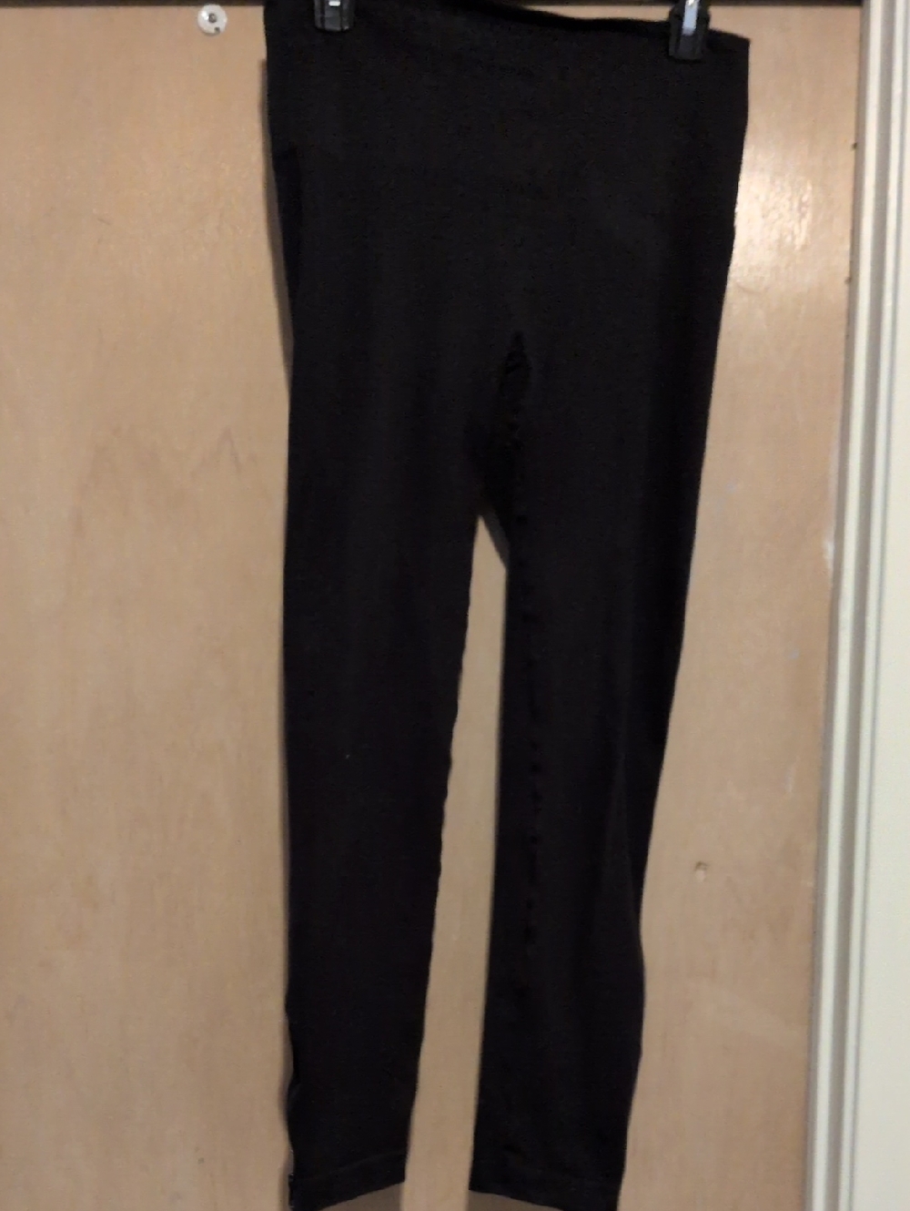 SPANX Black Leggings with Red Branded Tag